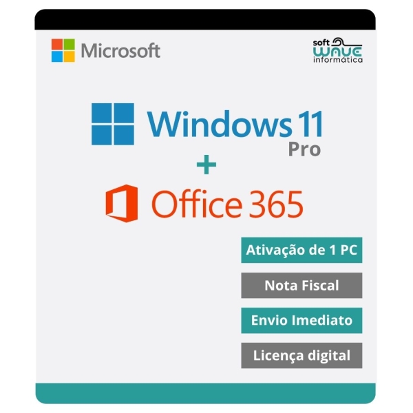 Pack Licença Windows 11 Pro + Conta de Acesso Office 365