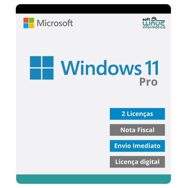 Pack 2x Windows 11 Pro OEM 32/64 Bits - Licença Digital